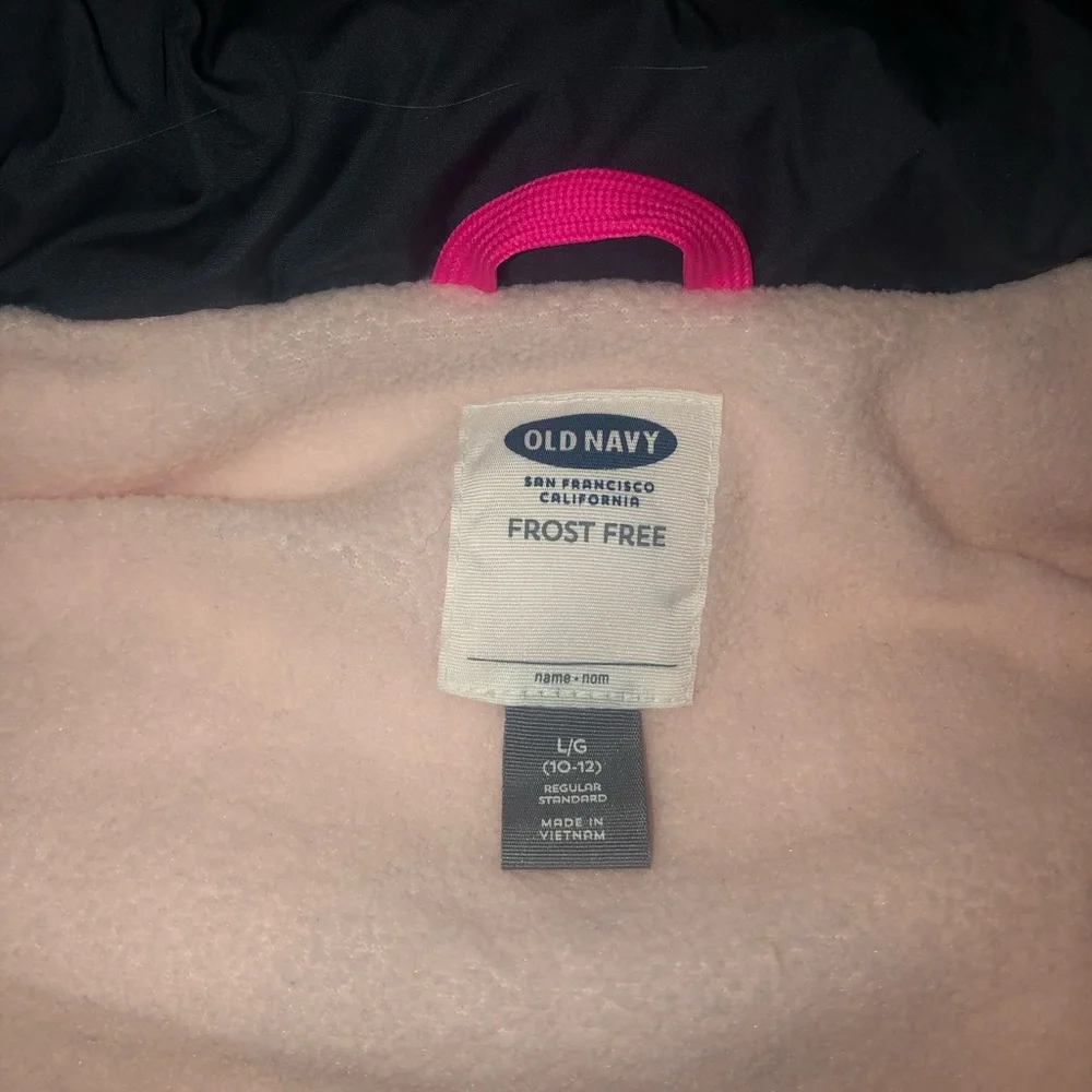 Old navy fleece lined vest youth large  10-12